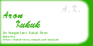 aron kukuk business card